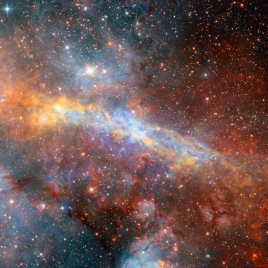 Uzaydan güzel Nebula. NASA tarafından döşenmiş bu görüntünün elemanları