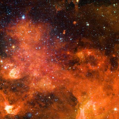 Uzayda bir nebula. Bu görüntünün elementleri NASA tarafından desteklenmektedir