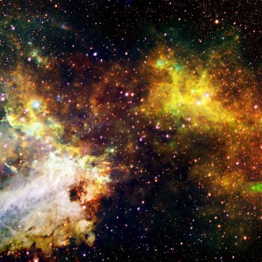 Uzayda bir nebula. Bu görüntünün elementleri NASA tarafından desteklenmektedir