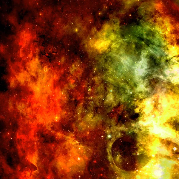 Hermosas nebulosas en el espacio exterior. Elementos de esta imagen proporcionados por la NASA —  Fotos de Stock