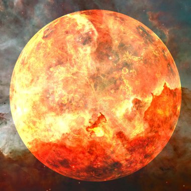 Venüs gezegeni. Bu görüntünün elementleri NASA tarafından desteklenmektedir
