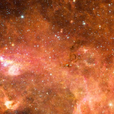 Gezegenler, yıldızlar ve galaksiler uzay ile evren sahne.