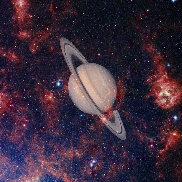 Saturne - planète du système solaire. Éléments de cette image fournis par la NASA — Photo