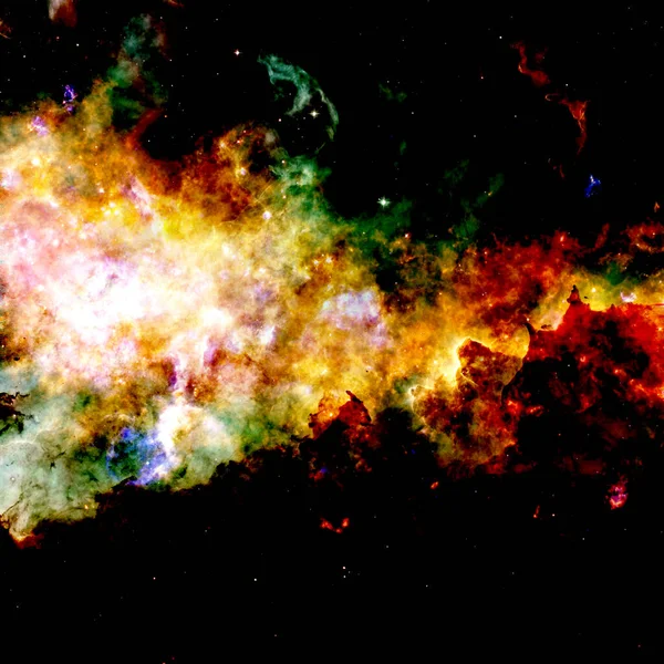 Hermosas nebulosas en el espacio exterior. Elementos de esta imagen proporcionados por la NASA — Foto de Stock