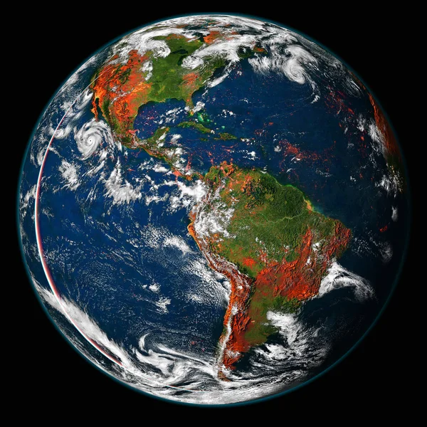 Ziemi. Sztuka kosmiczna. Elementy tego obrazu dostarczone przez NASA — Zdjęcie stockowe