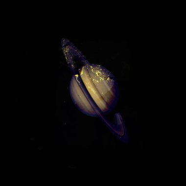 Saturn-güneş sisteminin gezegeni. NASA tarafından döşenmiş bu görüntünün elemanları