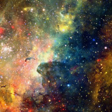 Uzayda bir nebula. Bu görüntünün elementleri NASA tarafından desteklenmektedir