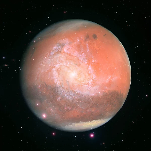 Барвисте зображення представляє Марс, туманності і галактики . — стокове фото