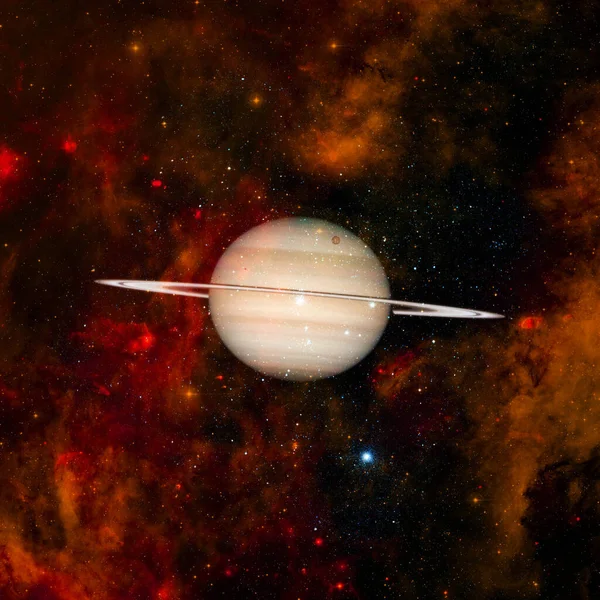 土星 - 太陽系の惑星。この画像の要素は、NASAによって提供 — ストック写真
