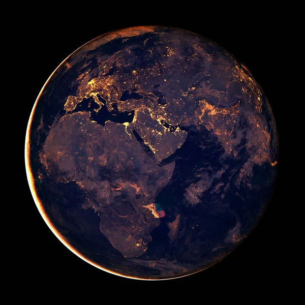 Vacker utsikt över jorden från rymden. Delar av denna bild som tillhandahålls av NASA — Stockfoto