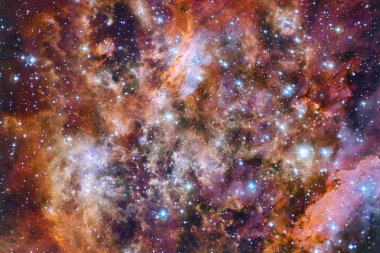 Nebula, uzayın derinliklerinde bir yıldız kümesi. Bilim kurgu sanatı. Bu görüntünün elementleri NASA tarafından desteklenmektedir.