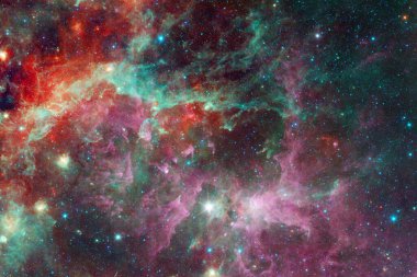 Derin uzay. Fevkalade bilim kurgu canlandırması. Bu görüntünün elementleri NASA tarafından desteklenmektedir.