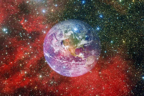 Ziemia Układ Słoneczny Świetny Druk Tapetę Elementy Tego Obrazu Dostarczone — Zdjęcie stockowe