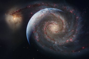 Toprak. Güneş sistemi. Bu görüntünün elementleri NASA tarafından desteklenmektedir