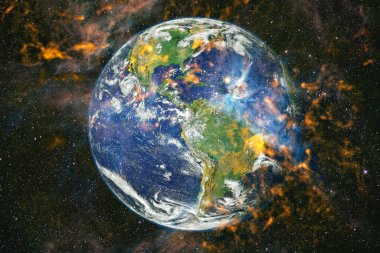 Toprak. Güneş sistemi. Bu görüntünün elementleri NASA tarafından desteklenmektedir