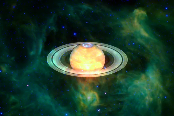 Szaturnusz Bolygó Naprendszer Kozmosz Művészet Kép Elemeit Nasa Bocsátotta Rendelkezésre — Stock Fotó