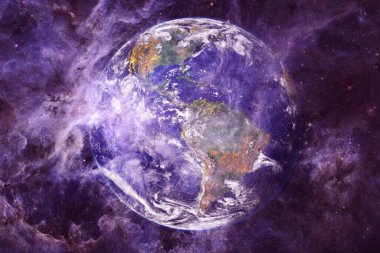 Toprak. Güneş sistemi. Duvar kağıdı için harika bir baskı. Bu görüntünün elementleri NASA tarafından desteklenmektedir.