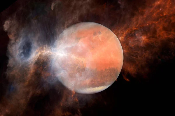 Pianeta Marte Sistema Solare Arte Del Cosmo Elementi Questa Immagine — Foto Stock