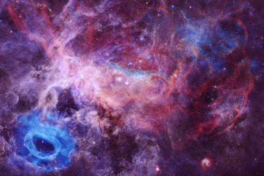 Dış uzay, kozmik manzara. Nebula. Bu görüntünün elementleri NASA tarafından desteklenmektedir.