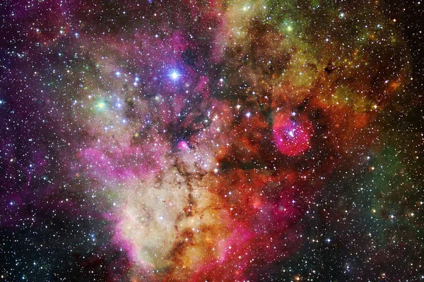 Nebula Uzayın Derinliklerinde Bir Yıldız Kümesi Bilim Kurgu Sanatı Görüntünün — Stok fotoğraf