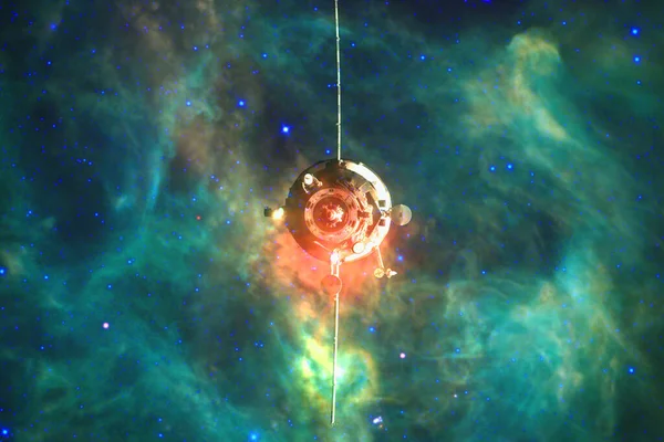 Космічний Апарат Вилітає Космос Космос Елементи Цього Зображення Надані Наса — стокове фото