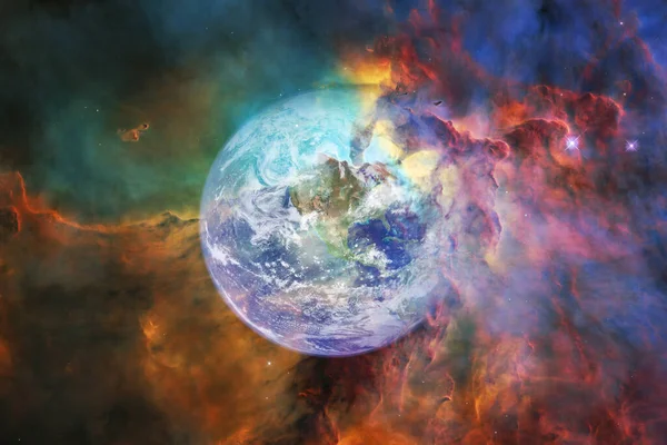 Planète Terre Papier Peint Science Fiction Éléments Cette Image Fournis — Photo