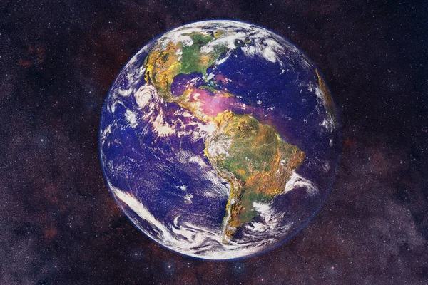 Aarde Zonnestelsel Geweldige Afdruk Voor Behang Elementen Van Deze Afbeelding — Stockfoto