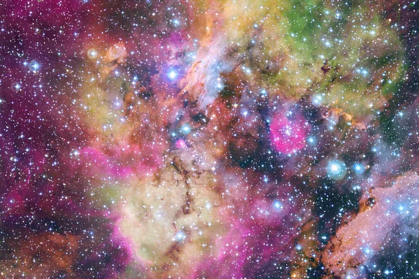 Outer Space Art Starfield Awesome Nebulae Elements Image Furnished Nasa — Stock Photo, Image