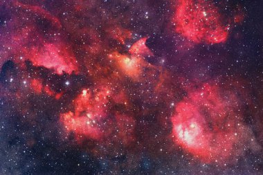 Dış uzayda yıldızları ve galaksileri olan sonsuz evren. Kozmos sanatı. Bu görüntünün elementleri NASA tarafından desteklenmektedir.