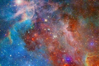 Dış uzayda yıldızları ve galaksileri olan sonsuz evren. Kozmos sanatı. Bu görüntünün elementleri NASA tarafından desteklenmektedir.