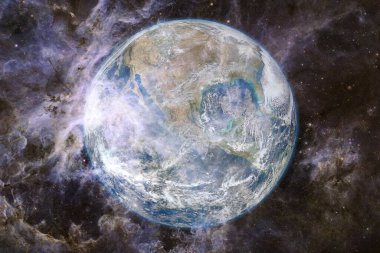 Toprak. Güneş sistemi. Duvar kağıdı için harika bir baskı. Bu görüntünün elementleri NASA tarafından desteklenmektedir.