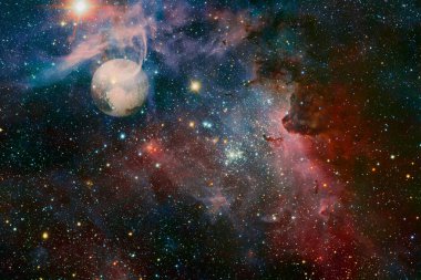 Plüton. Güneş sistemi. Kozmos sanatı. Bu görüntünün elementleri NASA tarafından desteklenmektedir.