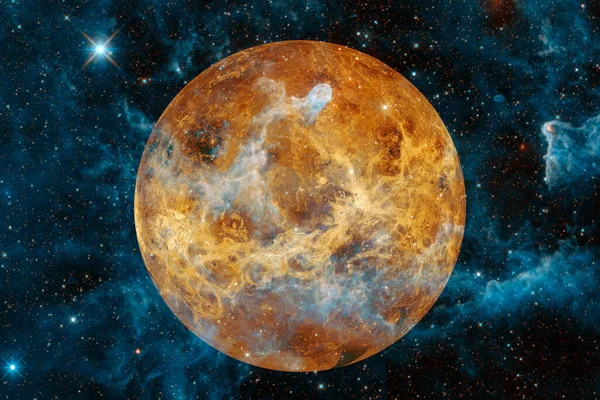 Venüs gezegeni. Güneş sistemi. Kozmos sanatı. Bu görüntünün elementleri NASA tarafından desteklenmektedir