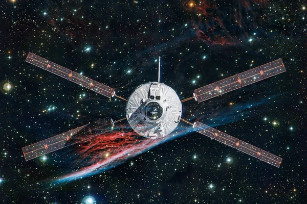 Космічний Апарат Вилітає Космос Космос Елементи Цього Зображення Надані Наса — стокове фото