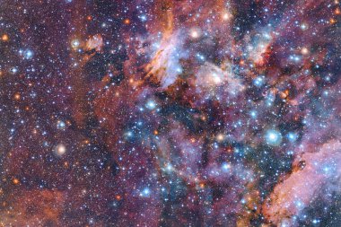 Nebula, uzayın derinliklerinde bir yıldız kümesi. Bilim kurgu sanatı. Bu görüntünün elementleri NASA tarafından desteklenmektedir.