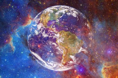 Toprak. Güneş sistemi. Duvar kağıdı için harika bir baskı. Bu görüntünün elementleri NASA tarafından desteklenmektedir.