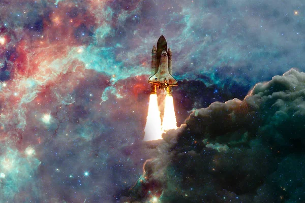 Space Shuttle Atlantis Kosmos Kunst Elemente Dieses Von Der Nasa — Stockfoto