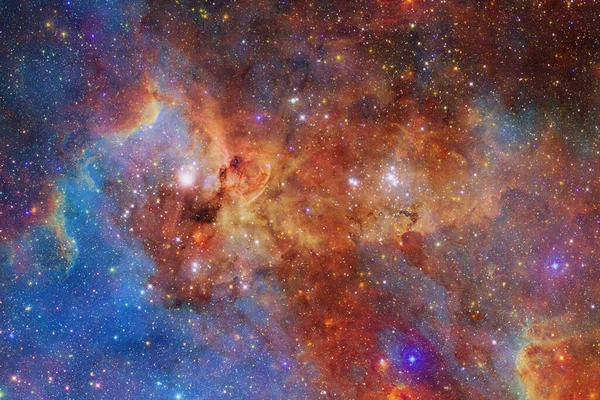 Nebula Uzayın Derinliklerinde Bir Yıldız Kümesi Bilim Kurgu Sanatı Görüntünün — Stok fotoğraf