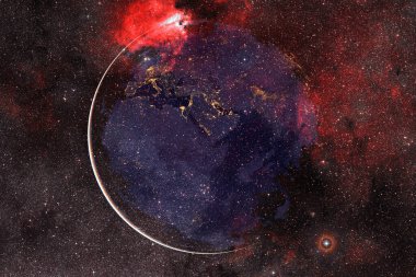 Toprak. Güneş sistemi. Duvar kağıdı için harika bir baskı. Bu görüntünün elementleri NASA tarafından desteklenmektedir.