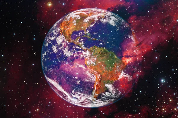 Dünya gezegeni. Bilim kurgu duvar kağıdı. Bu görüntünün elementleri NASA tarafından desteklenmektedir