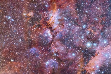 Dış uzay sanatı. Starfield. Harika bir nebula. Bu görüntünün elementleri NASA tarafından desteklenmektedir.