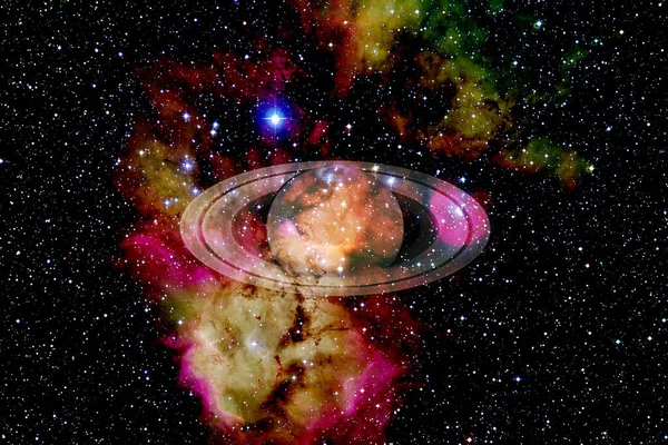 Planeta Saturno Sistema Solar Arte Del Cosmos Elementos Esta Imagen — Foto de Stock