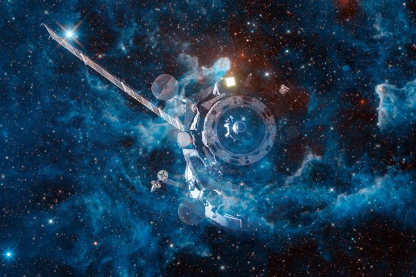 Εκτόξευση Διαστημικού Σκάφους Στο Διάστημα Κοσμική Τέχνη Στοιχεία Αυτής Της — Φωτογραφία Αρχείου