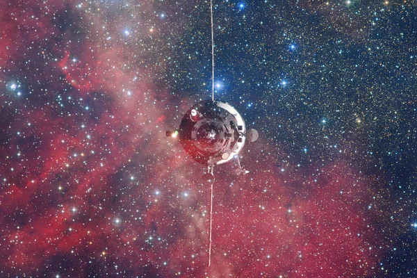 Εκτόξευση Διαστημικού Σκάφους Στο Διάστημα Κοσμική Τέχνη Στοιχεία Αυτής Της — Φωτογραφία Αρχείου