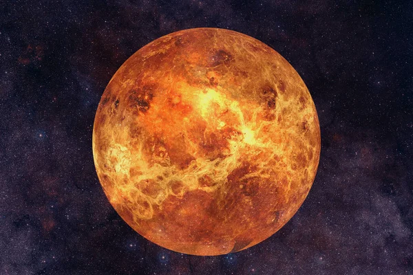 Venüs gezegeni. Güneş sistemi. Kozmos sanatı. Bu görüntünün elementleri NASA tarafından desteklenmektedir