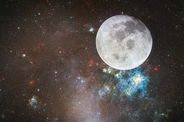 Księżyc Układ Słoneczny Kosmiczna Sztuka Elementy Tego Obrazu Dostarczone Przez — Zdjęcie stockowe