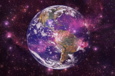 Toprak. Güneş sistemi. Duvar kağıdı için harika bir baskı. Bu görüntünün elementleri NASA tarafından desteklenmektedir.