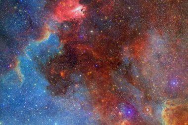 Dış uzay sanatı. Starfield. Harika bir nebula. Bu görüntünün elementleri NASA tarafından desteklenmektedir.