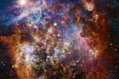 Dış uzay sanatı. Starfield. Harika bir nebula. Bu görüntünün elementleri NASA tarafından desteklenmektedir.