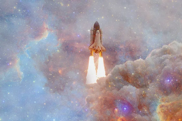 Uzay Mekiği Atlantis Kozmos Sanatı Görüntünün Elementleri Nasa Tarafından Desteklenmektedir — Stok fotoğraf